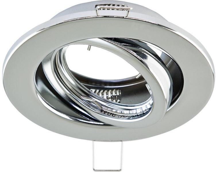 ARDEBO.de EVN Deckeneinbau, rund, schwenkbar, IP20, max. 50W, chrom (517011)