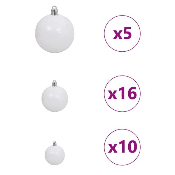 KünstlicherWeihnachtsbaum Weiß 180cm PVC