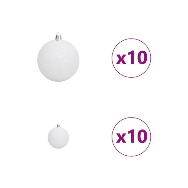KünstlicherWeihnachtsbaum Weiß 180cm PVC