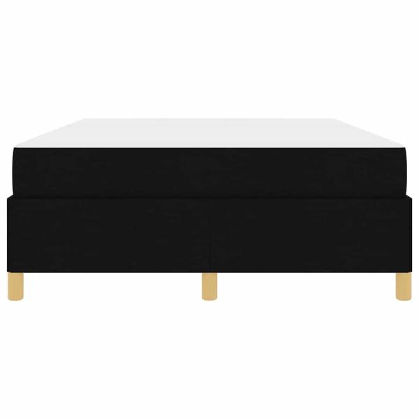 Boxspringbett mit Matratze Weiß und Schwarz 140 x 190 cm Stoff