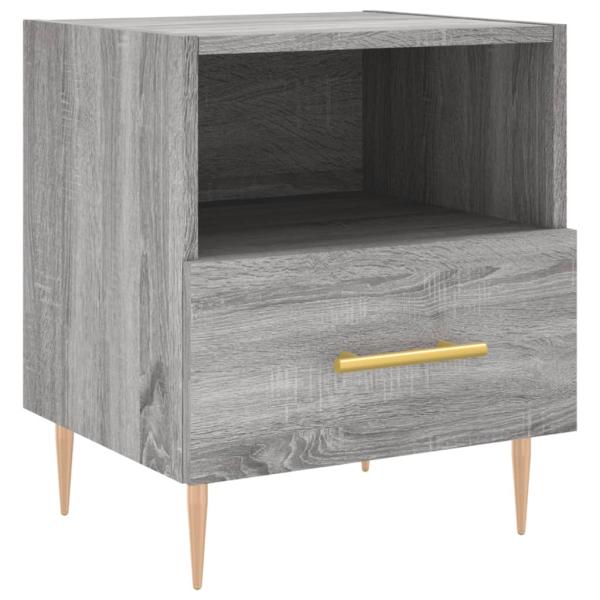 Nachttische 2 Stk. Grau Sonoma 40x35x47,5 cm Holzwerkstoff