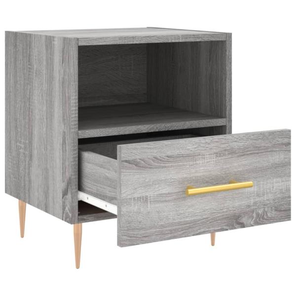 Nachttische 2 Stk. Grau Sonoma 40x35x47,5 cm Holzwerkstoff