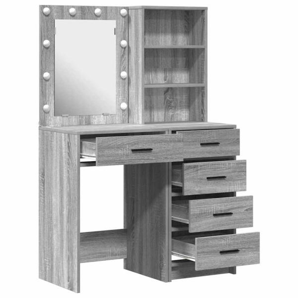 Schminktisch 2 pcs Grau 50 x 41 x 135 cm Holzwerkstoff