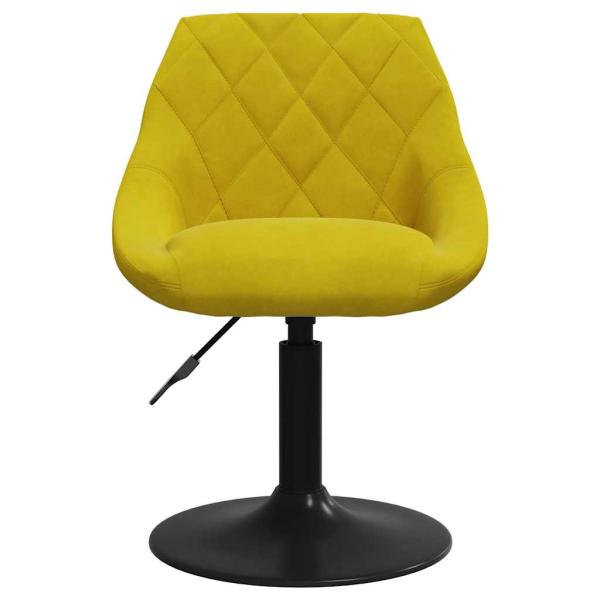 Barhocker aus senfgelbem Samt