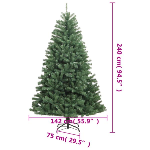 Künstlicher Weihnachtsbaum Klappbar mit Ständer Grün 240 cm