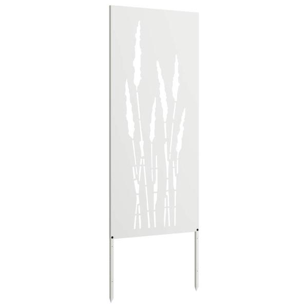 ARDEBO.de - Garten Sichtschutz-Leinwand Floral Weiß 50 x 140 cm