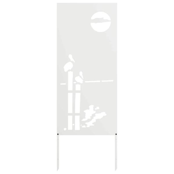 Garten dekoratives Panel Weiß 50 x 140 cm Kaltgewalzter Stahl