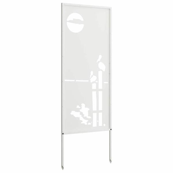 Garten dekoratives Panel Weiß 50 x 140 cm Kaltgewalzter Stahl