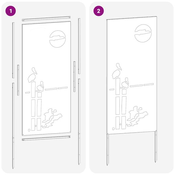 Garten dekoratives Panel Olivgrün 50 x 140 cm
