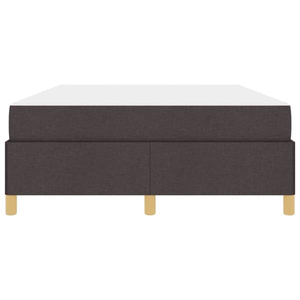 Boxspringbett Dunkelbraun und Weiß 160 x 200 cm Stoff