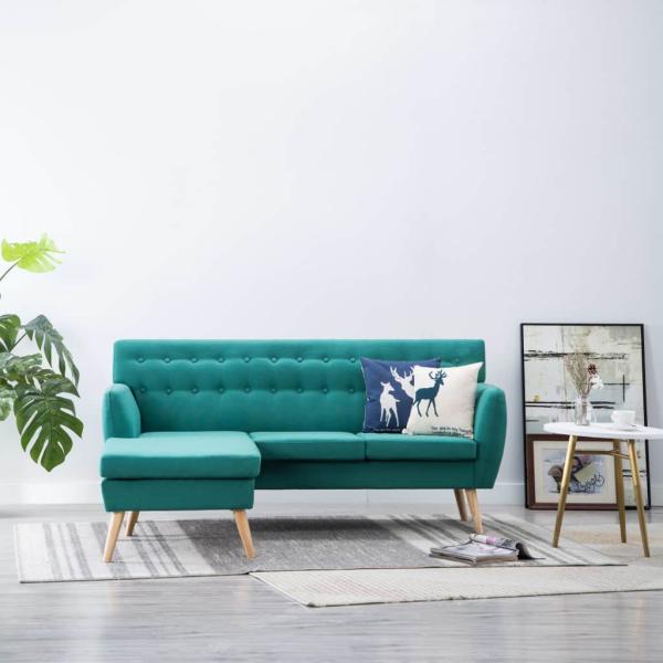 ARDEBO.de - Sofa L-Form Stoff 171,5x138x81,5 cm Grün