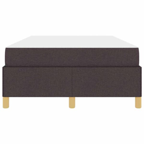 Boxspringbett Dunkelbraun und Weiß 120 x 190 cm Stoff