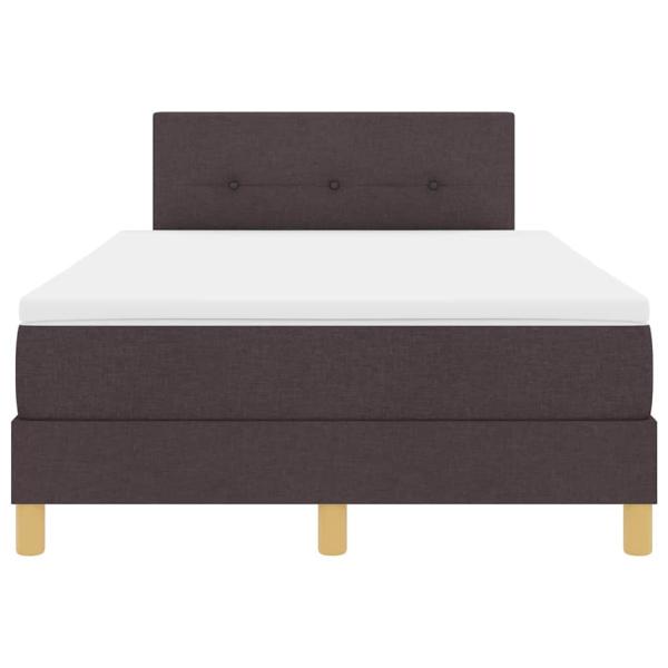 Boxspringbett mit Matratze Dunkelbraun 120 x 190 cm Stoff