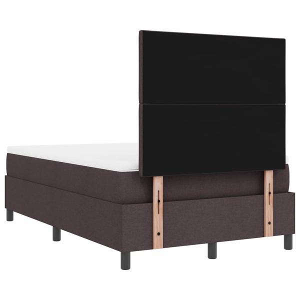 Boxspringbett mit Matratze Dunkelbraun 120 x 190 cm Stoff