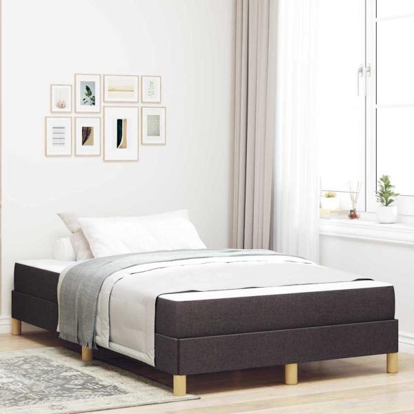 ARDEBO.de - Boxspringbett Braun 120 x 190 cm Stoff und Holzwerkstoff