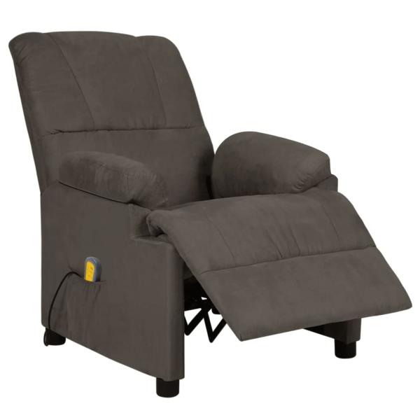 Massagesessel Dunkelgrau Mikrofasergewebe