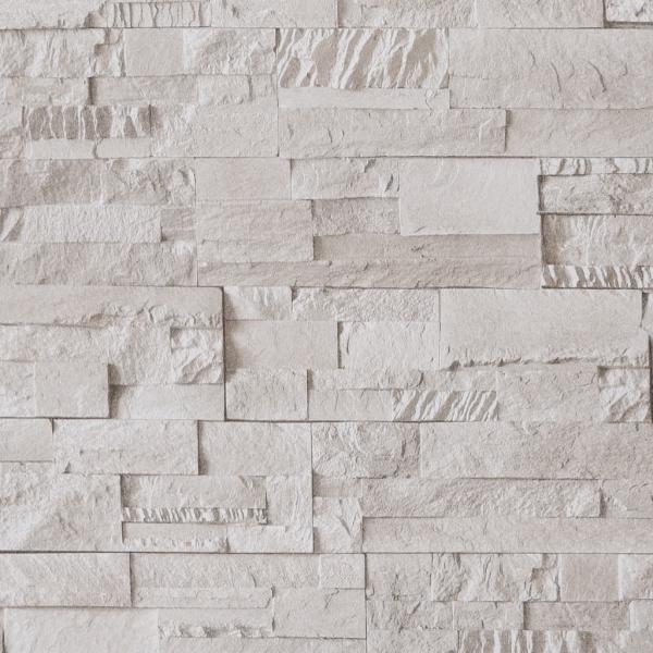Vliestapete 3D Steinoptik Creme 10x0,53 m