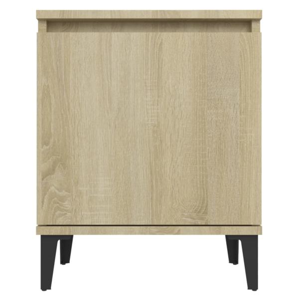 Nachtschränke mit Metallbeinen Sonoma-Eiche 40x30x50 cm