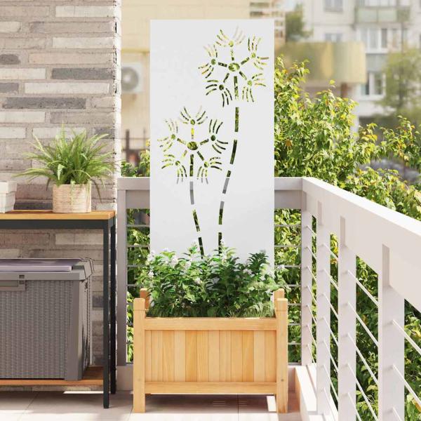 ARDEBO.de - Garten Sichtschutz-Leinwand Weiß 50 x 140 cm