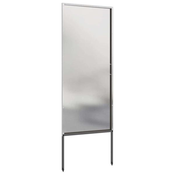 ARDEBO.de - Garten Sichtschutz-Leinwand Silber 50 x 140 cm Edelstahl