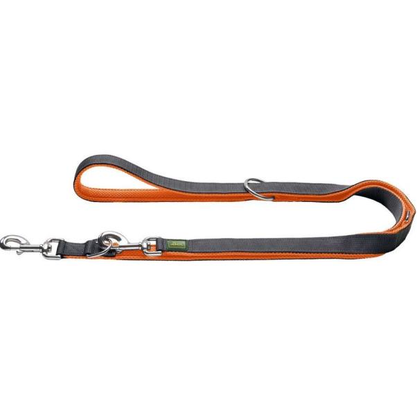 ARDEBO.de Hunter V-Leine Maldon Polyester orange/grau 15/200