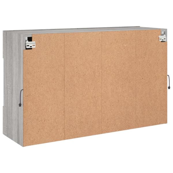TV-Wandschrank mit LED-Leuchten Grau Sonoma 98,5x30x60,5 cm