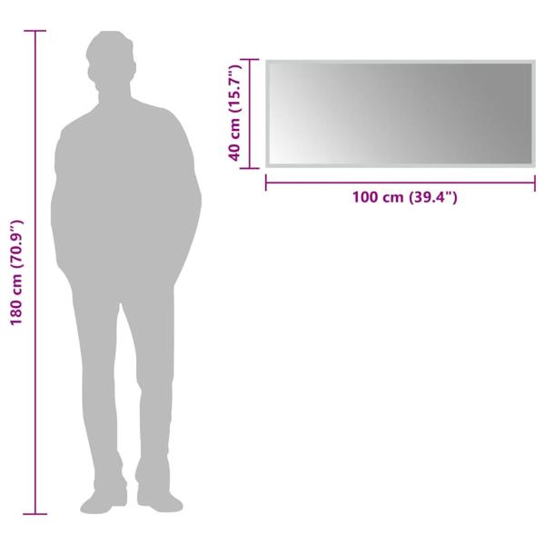 LED-Badspiegel 100x40 cm