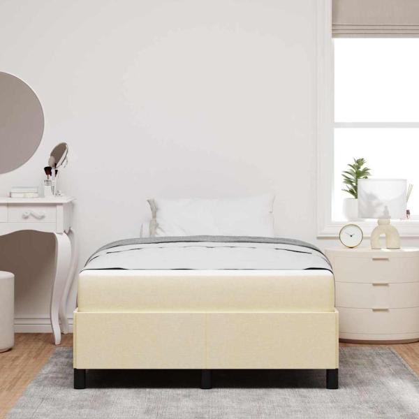 Boxspringbett Creme und Schwarz 120 x 190 cm