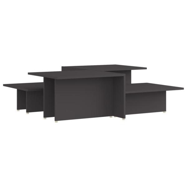 Couchtische 2 Stk. Grau 111,5x50x33 cm Holzwerkstoff