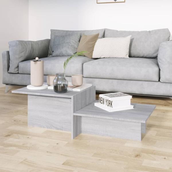 Couchtisch Grau Sonoma 111,5x50x33 cm Holzwerkstoff