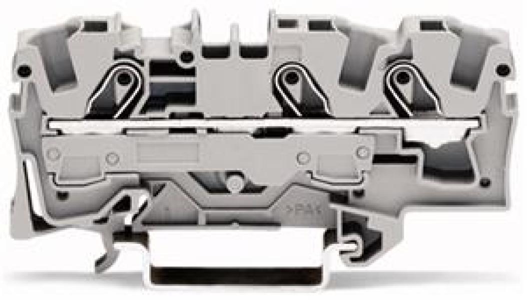 ARDEBO.de - 3-Leiter-Durchgangsklemme für Anwendungen Ex e II geeignet 6 mm² grau