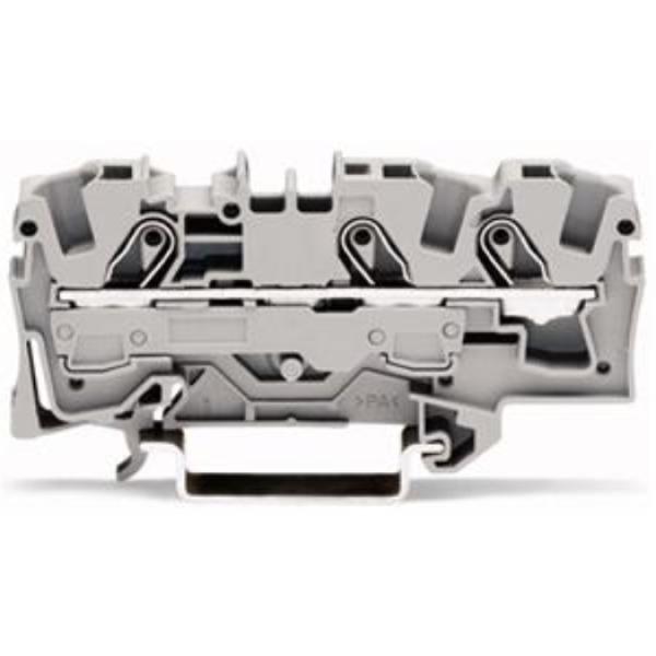 WAGO Kontakttechnik 3-Leiter-Durchgangsklemme für Anwendungen Ex e II geeignet 6 mm² grau (25 ST)