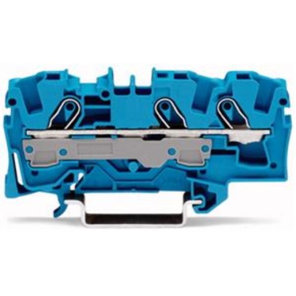 WAGO Kontakttechnik 3-Leiter-Durchgangsklemme für Anwendungen Ex e II geeignet für Anwendungen Ex i geeignet 6 mm² blau (25 ST)