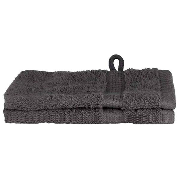 Waschlappen SOLUND 2 pcs Anthrazit Baumwolle
