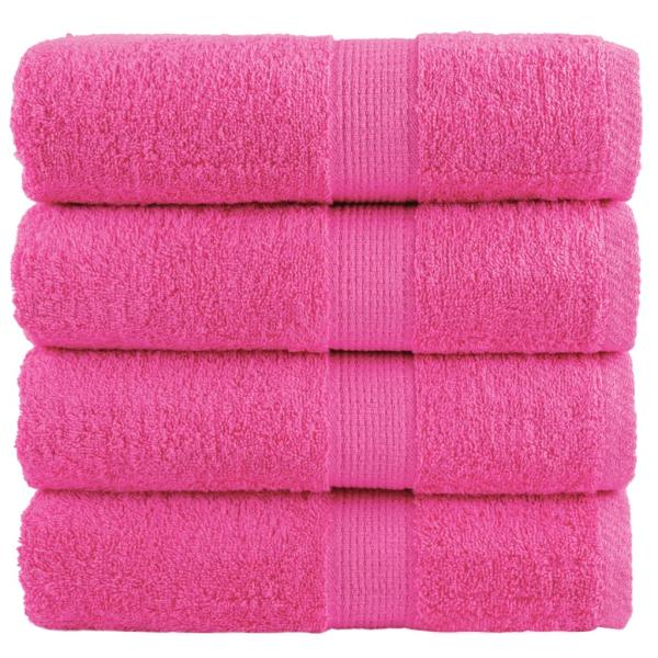 ARDEBO.de - Premium Waschhandtücher SOLUND 4 Stück Rosa 30x30 cm 600 g/m²