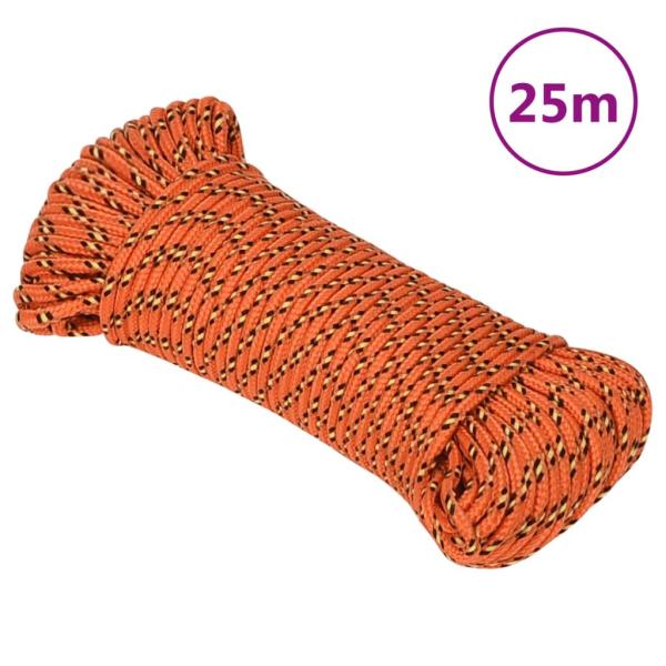 ARDEBO.de - Bootsseil Orange 4 mm 25 m Polypropylen