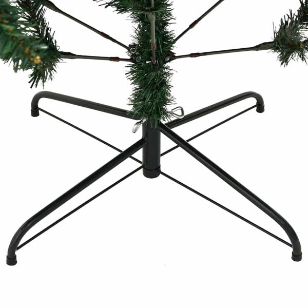 Künstlicher geflammter Weihnachtsbaum 150 LEDs Grün 120 cm