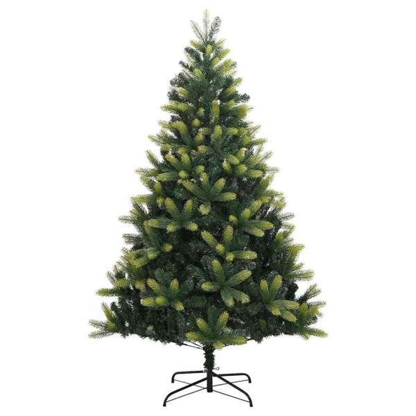 Künstlicher geflammter Weihnachtsbaum 150 LEDs Grün 120 cm