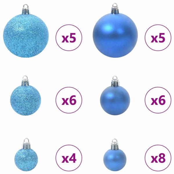 Künstlicher geflammter Weihnachtsbaum 150 LEDs Grün 120 cm