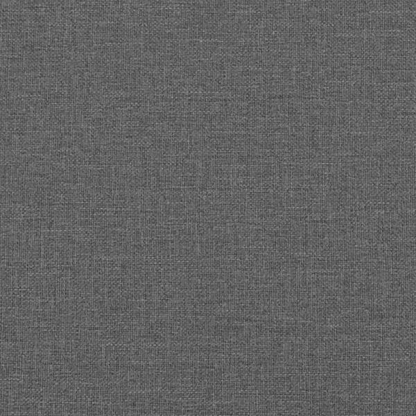 Eckbettgestell mit Kopfteil Dunkelgrau 100 x 200 cm Stoff