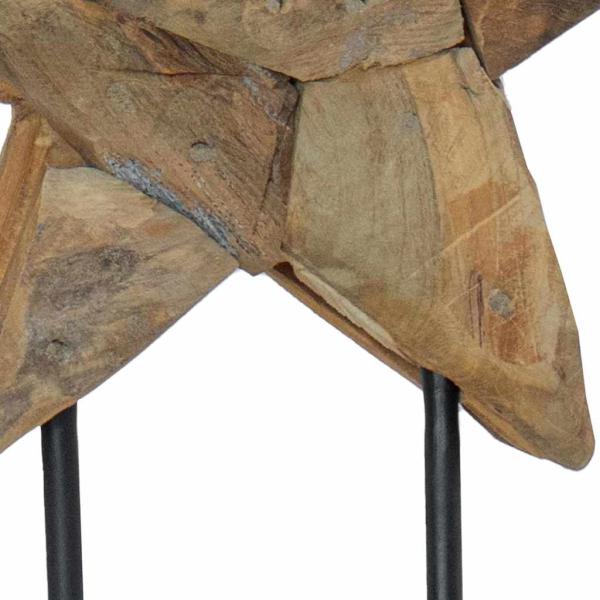 Weihnachtsstern Braun 30 x 5 x 45 cm Massivholz Teak