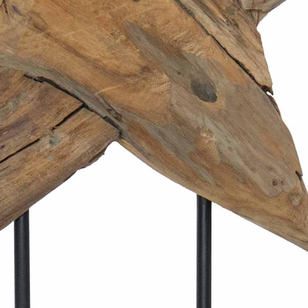 Weihnachtsstern Braun 45 x 5 x 60 cm Massivholz Teak