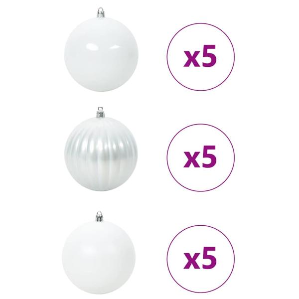 Weihnachtskugel-Set 15 pcs Weiß