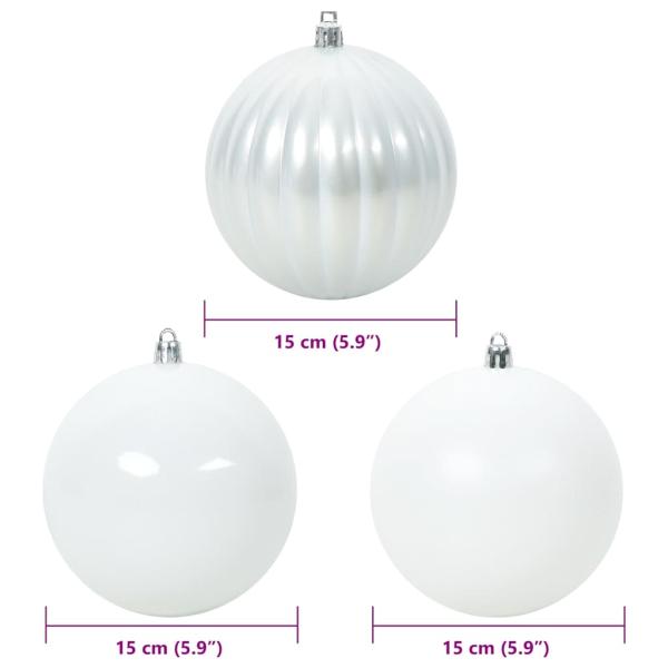Weihnachtskugel-Set 9 pcs Weiß