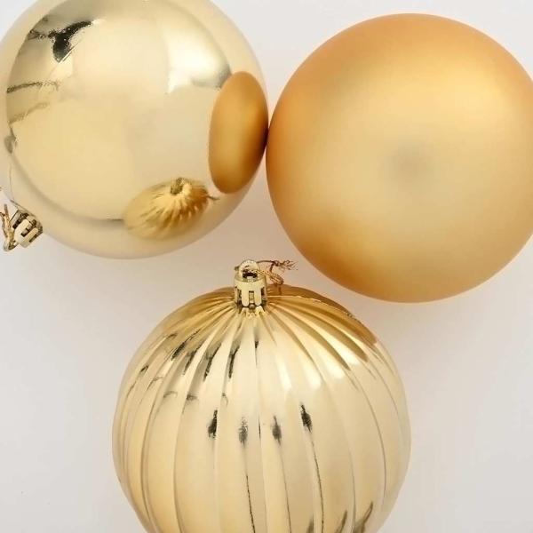 Weihnachtsbaumkugel Set XL 9 stk. Gold Ø 15 cm Kunststoff
