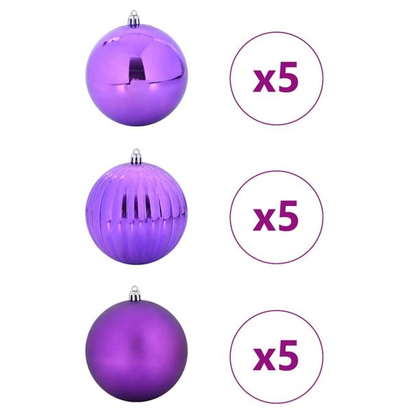 Weihnachtskugel-Set 15 pcs Lila