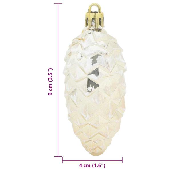 Weihnachtsbaumdekoration 40 pcs Champagner