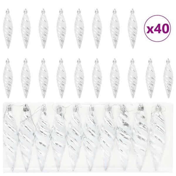 Weihnachtsbaumdekoration 40 pcs Silber
