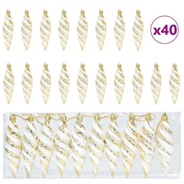 Weihnachtsbaumdekoration 40 pcs Gold