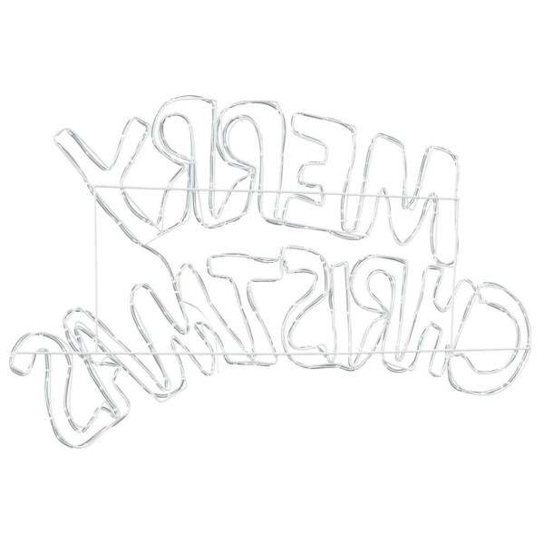 Weihnachtsschild mit 240 LEDs Mehrfarbig 100 x 50 cm PVC